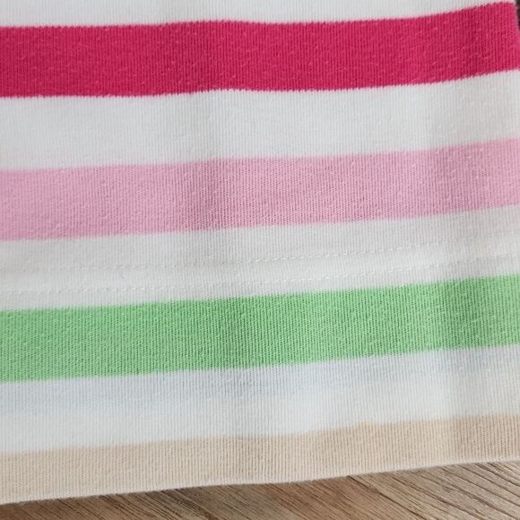 🔺️Mountain Lake White & Multicolored Stripe Button Cardigan Medium - Picture 6 of 10